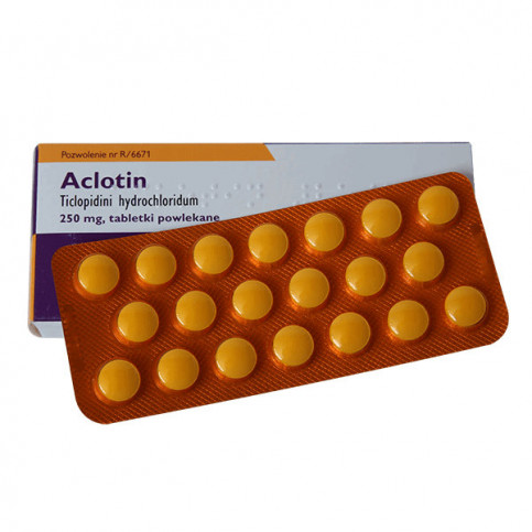 Купить Аклотин (Тиклопидин, аналог Тикло) таблетки 250мг №60 в Челябинске в Челябинске